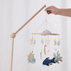 Wooden Baby Mobile Arm with Cloud Clamp – Crib Mobile Holder
