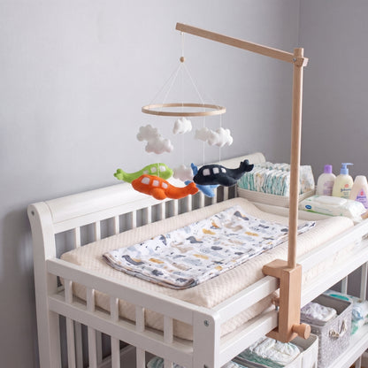 Airplane Baby Mobile – Handmade Felt Airplanes with Clouds | Colorful Aviation Nursery Decor