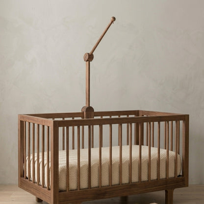 Wooden Baby Mobile Arm – Adjustable Crib Mobile Holder | Natural Beech Wood Nursery Hanger for Cribs & Playpens