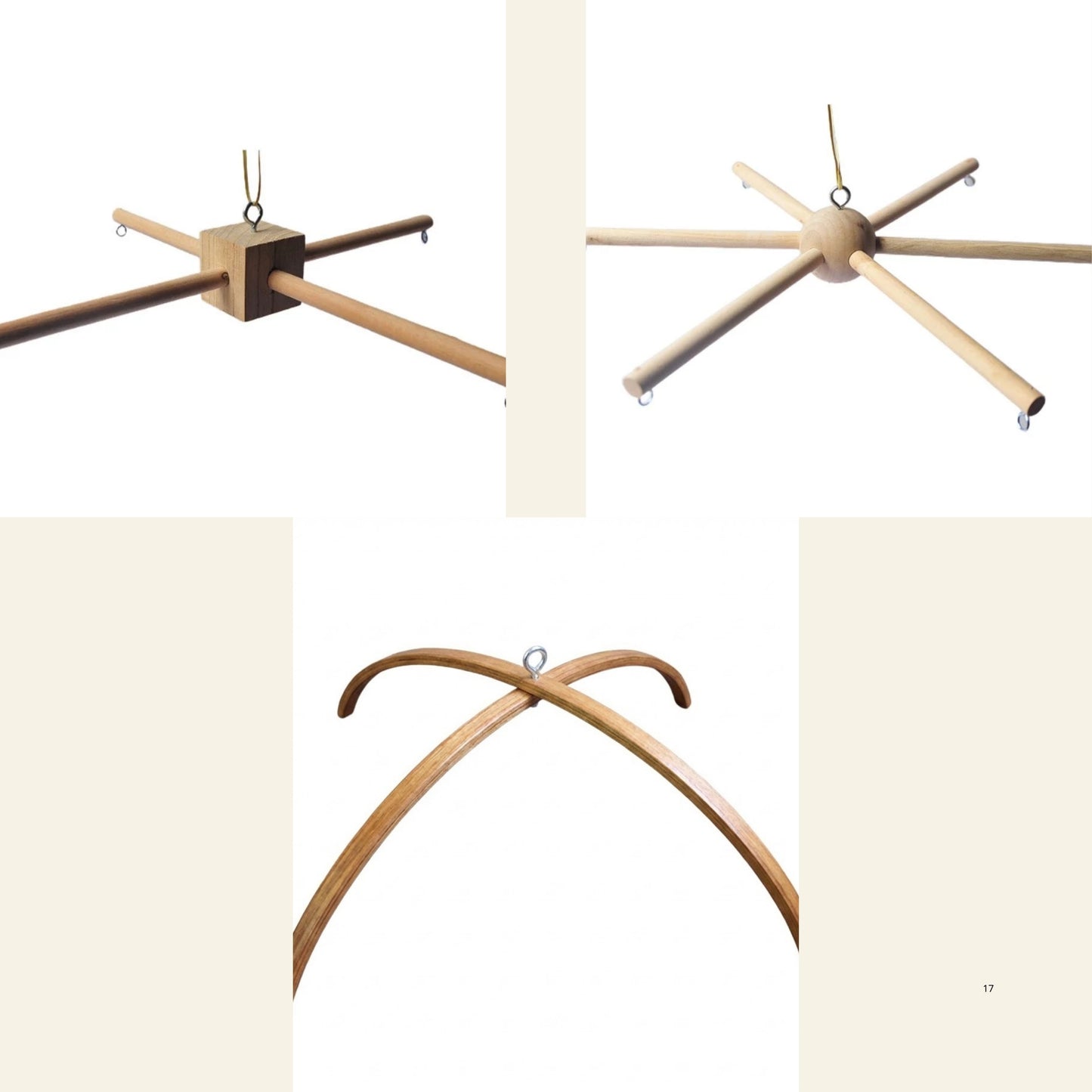 Wooden Baby Mobile Arm – Adjustable Crib Mobile Holder | Natural Beech Wood Nursery Hanger for Cribs & Playpens