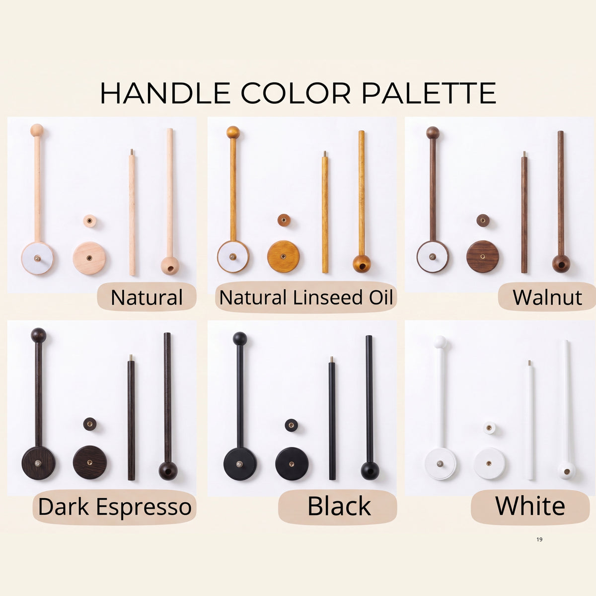 Wooden Baby Mobile Arm – Adjustable Crib Mobile Holder in 6 Colors | Natural, Walnut & White Beech Wood Nursery Hanger