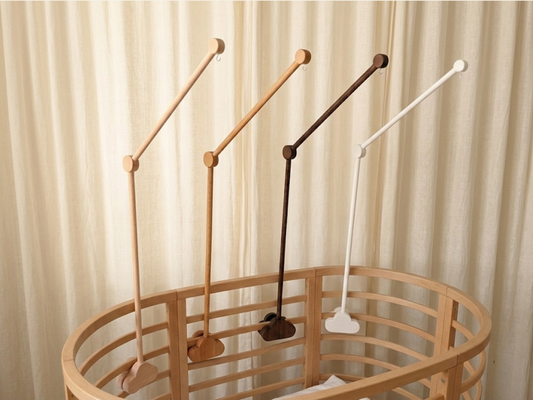 Wooden Baby Mobile Arm with Cloud Clamp – Crib Mobile Holder