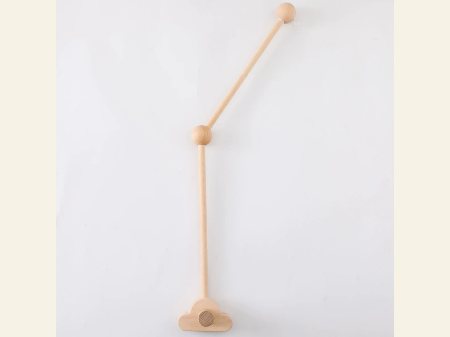 Wooden Baby Mobile Arm with Cloud Clamp – Crib Mobile Holder