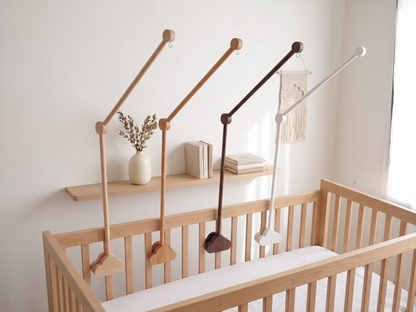Wooden Baby Mobile Arm with Cloud Clamp – Crib Mobile Holder